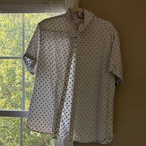 Goodfellow & Co Men's White Shirt with Black Star Pattern
